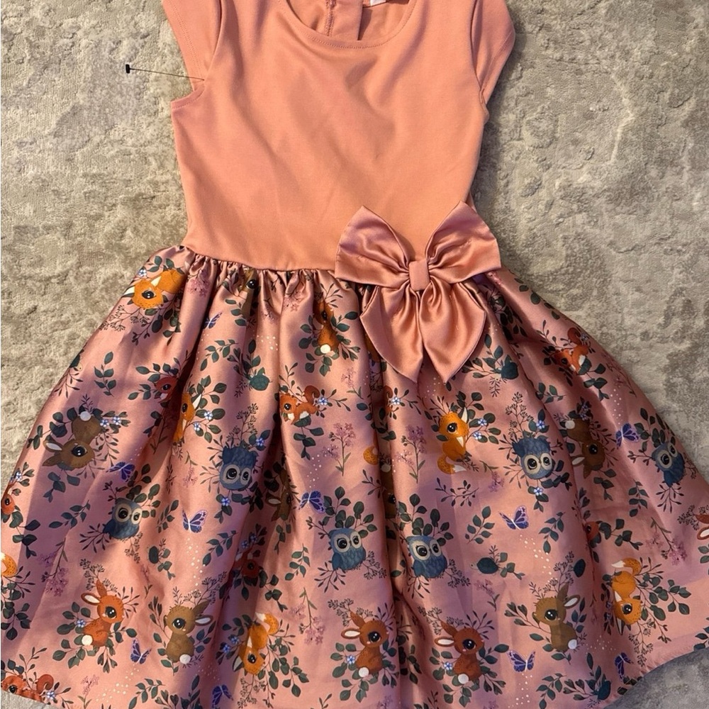 H&M Pink Ruched Fit and Flare Dress